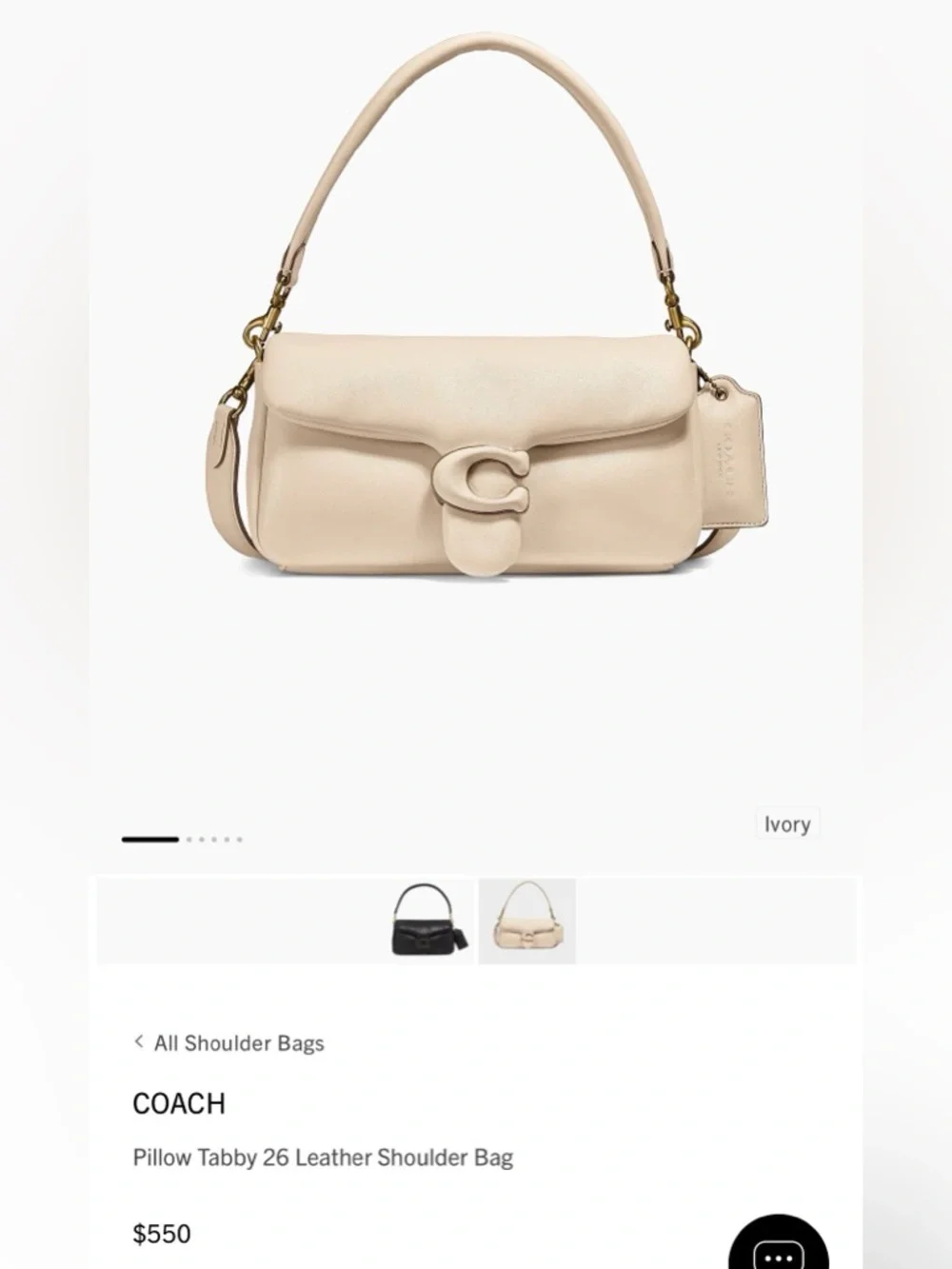 COACH Taffy Pink Pillow Tabby 26 Padded Nappa Leather Shoulder Bag - Picture 3 of 14